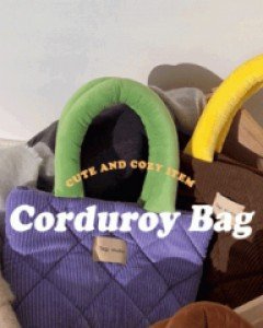 Sunday corduroy tote bag