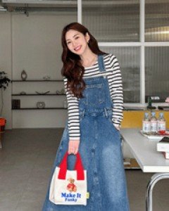 LOHAS Suspender Denim Dress