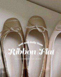 ravy ribbon flat shoes