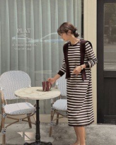 bella shawl striped dress