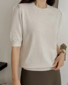 shoulder cubic round knit