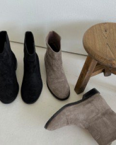suede western short boots