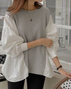 Bashy shirring tee blouse