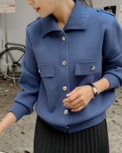 Lovett epaulet knit cardigan