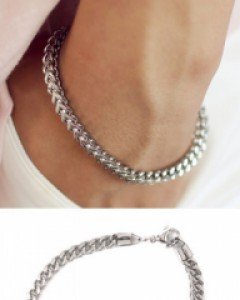 Silver chain bracelet (1 color)