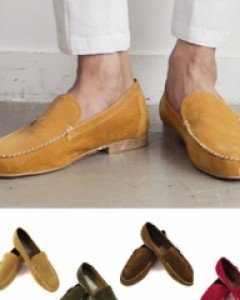 Suede dandy loafer shoes 250mm~280mm