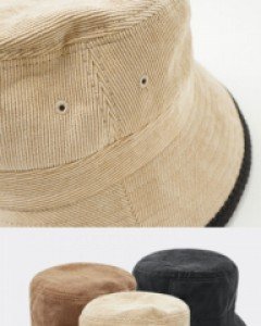 Corduroy two lines bucket hat