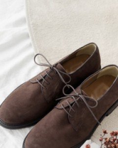 Suede C derby shoes