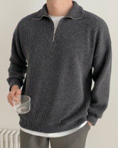 Janein corduroy half zip-up Knit 1~3(95-110)