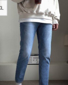 minimal damage denim pants S~2XL(28-36)