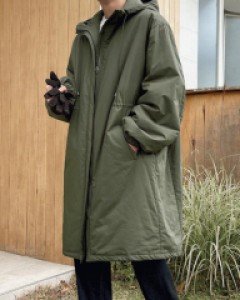 loose fit hood long field jacket F size(95-110)