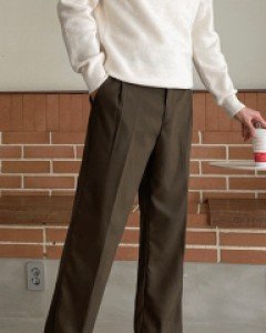 Wool Pintuck Semi-Wide Slacks 1~4(28~34)