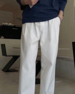 Ruff&One Tuck Wide Banding Pants M~L(30~34)