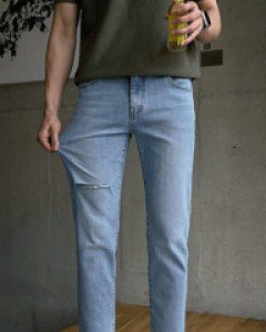 Rawaki Damage Hidden Banding Denim 1~4(28~34)