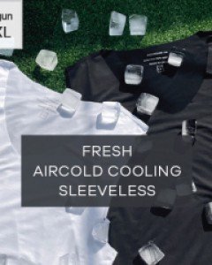 [2 Pack]Fresh Air Cold Cooling Sleeveless Shirts M~2XL(95 to 115)