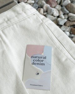 Natural Cotton One-Tuck Half-Banding Shorts M~L(30~34)