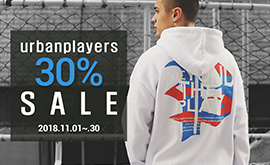 Nov. URBANPLAYERS 2018F/W item 30% Hot Sale!